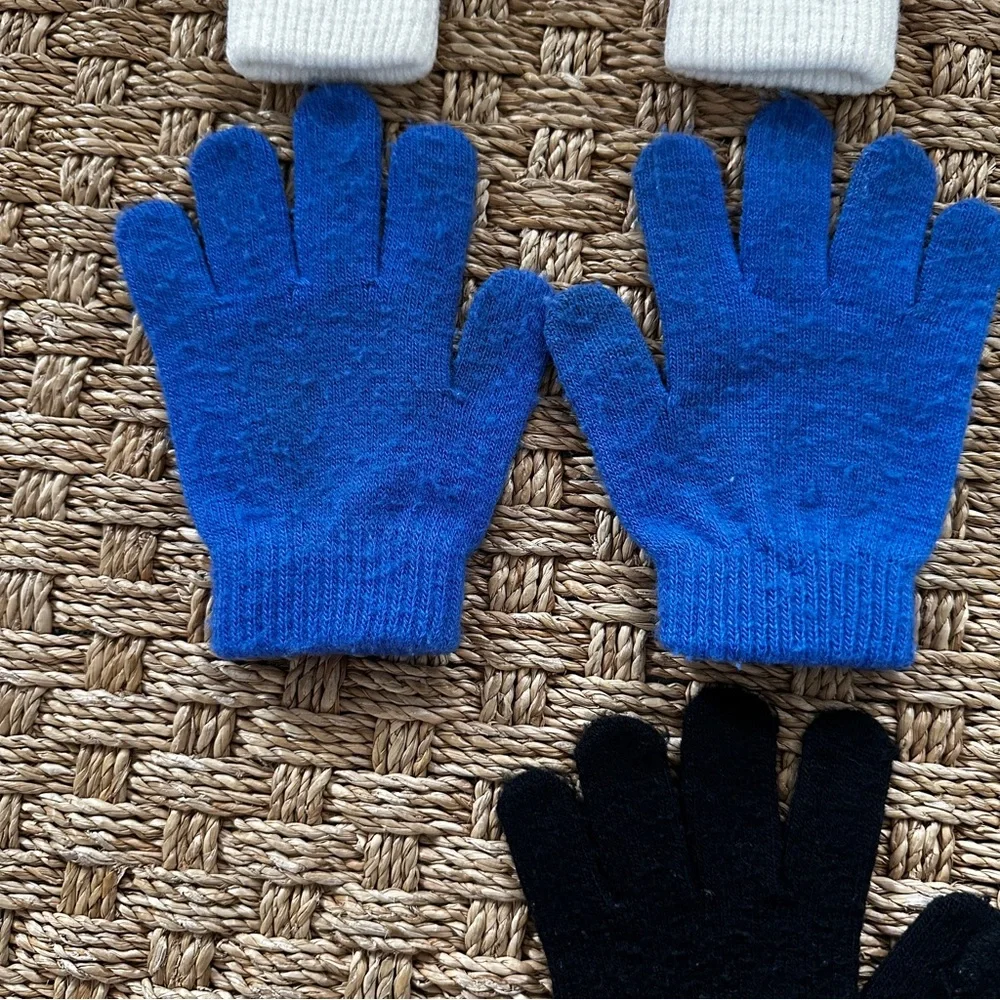 Kids Colorful Knit Gloves Set
